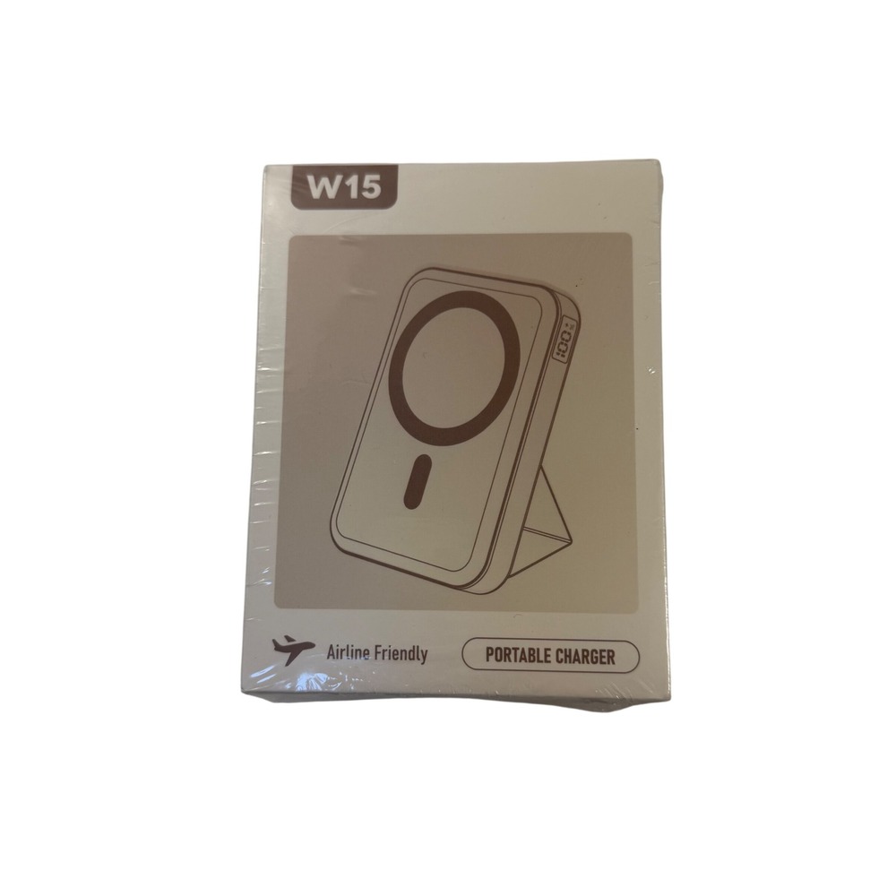 Gxorul W15 Magnetic Wireless Portable Charger White for iPhone